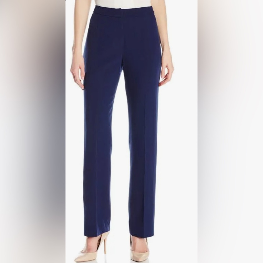 Kasper Women's Classic Navy Straight Leg Pants
